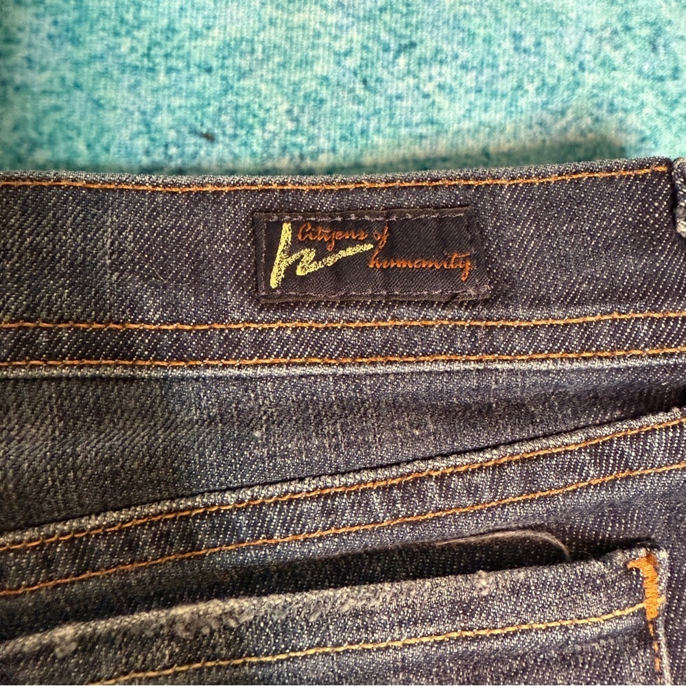 Women's Citizens of Humanity Jeans Sz 29 Low Rise Slim 30x25 Made In USA - Picture 12 of 15